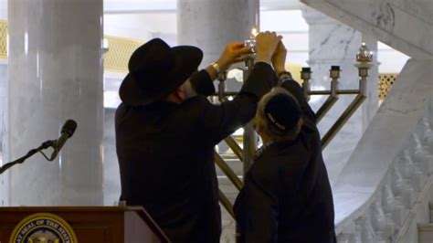 Menorah Lighting At The Utah Capitol Marks Beginning Of Hanukkah