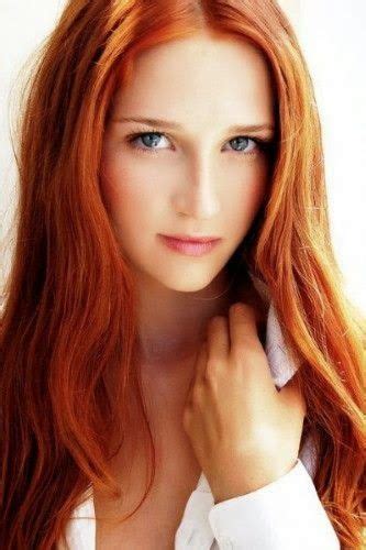Ginger Hairstyles Women With Deep Blue Eyes Face