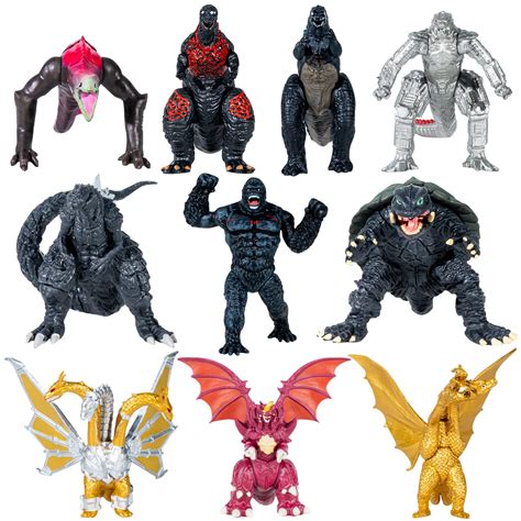 Buy Set Of 10 Godzilla Vs Kong Toys Godzilla Action Figures Dinosaur Shin Ultima Gamera