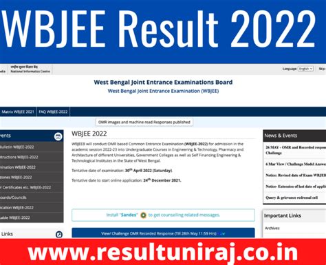 Wbjee Result 2022 Expected Today Check West Bengal Jee Rank Card