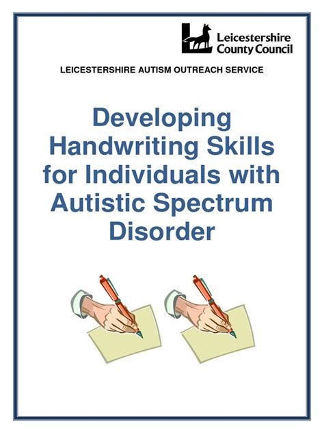 Autism Handwriting Skills Autism Spectrum Spectrum Disorder