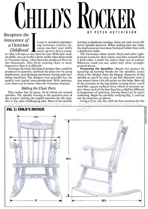 This child's rocking chair is of heirloom quality. Kids Rocking Chair Plans • WoodArchivist