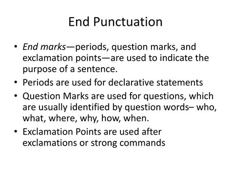 Ppt End Punctuation And Comma Review Powerpoint Presentation Free