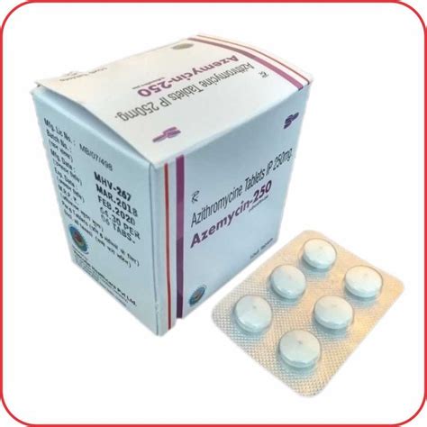 Azemycin 250 Azithromycin 250 Mg Tablets At Rs 70strip Of 6 Tablets In