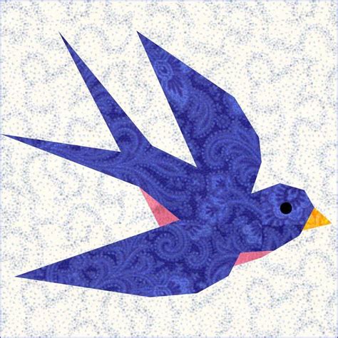 Swallow Paper By Piecebynumber Quilting Pattern Bird Quilt
