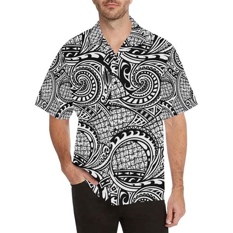 Polynesian Tribal Pattern Mens Hawaiian Shirt Jorjune