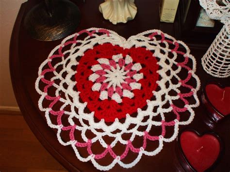 I Crocheted A Heart Doily For Valentines 0 Crochet Doily Patterns