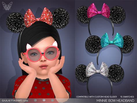 The Sims Resource Minnie Bow Headband For Toddlers