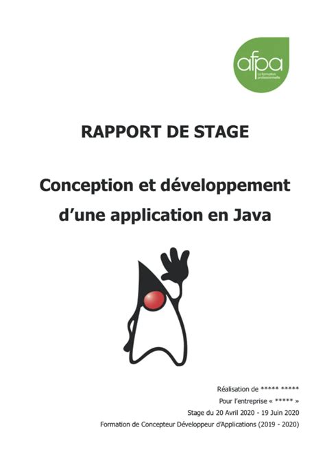 Buy Rapport De Stage Conception Et Développement Dune Application En