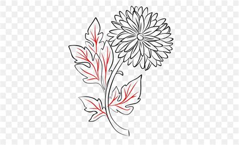 Floral Design Chrysanthemum Manual Of The Mustard Seed Garden Line Art Drawing Png X Px
