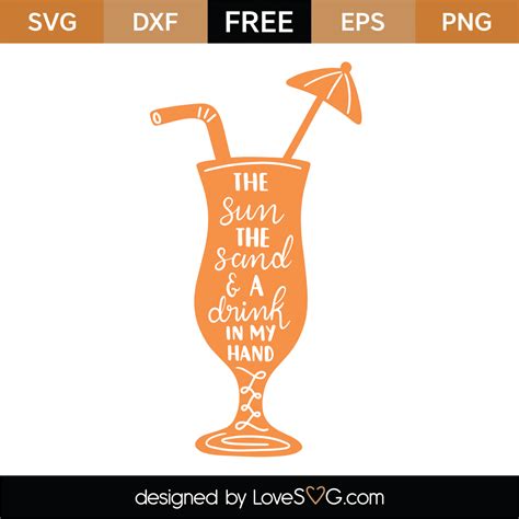 Free Cocktail SVG Cut File | Lovesvg.com