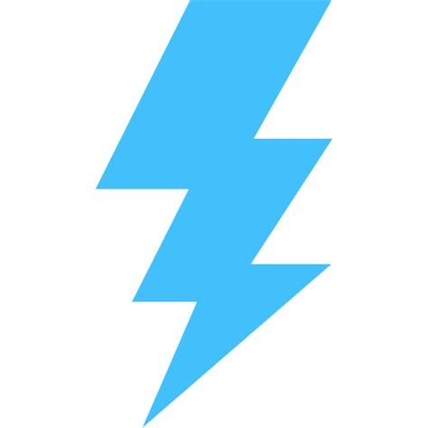 Caribbean Blue Lightning Bolt Icon Free Caribbean Blue Lightning Bolt