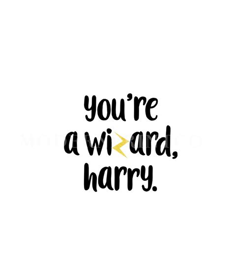 Harry Potter Printable Youre A Wizard Harry Etsy