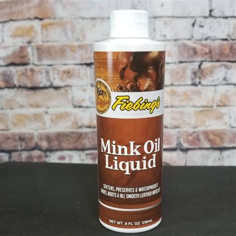 Fiebings Mink Oil 8 Fl Oz Liquid Mink Oil Leather Etsy