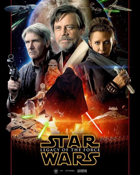 The Poster For Star Wars Which Features Characters From Various Films