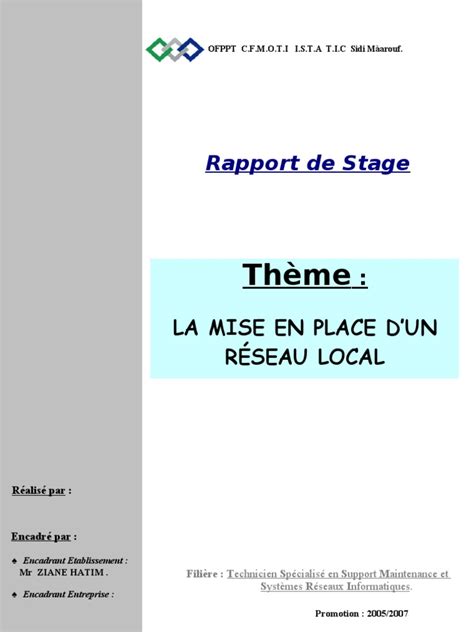 Exemple De Rapport De Stage Pdf 1ere Année Jermanmexi