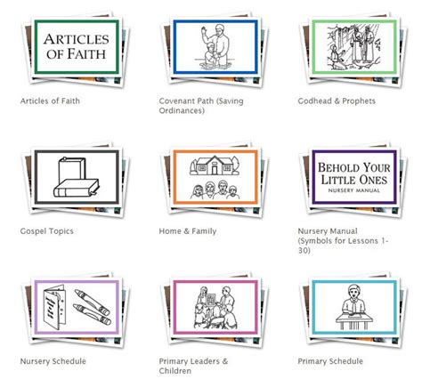 Lds Primary Symbols Great For Use When Teaching Primary Songs Lds