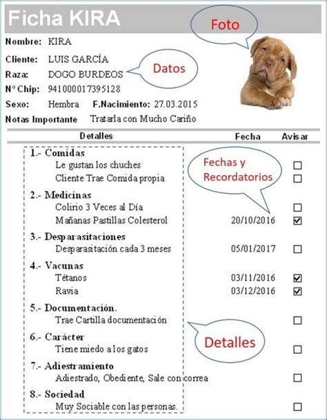 Ficha Mascota Software Canino Software Residencia Canina Software