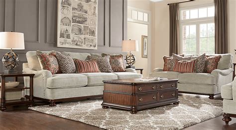 Beige Brown And Gray Living Room Furniture And Decorating Ideas