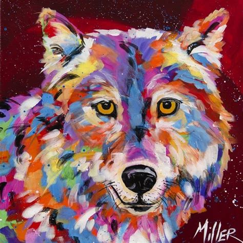 Colorful Golden Eyes Wolf Animals Paint By Numbers Paint By Numbers
