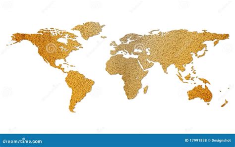 Isolated Brown Eco World Map Stock Illustration Illustration Of Asia