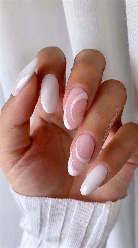 40 Awesome Nail Ideas You Should Try White Swirl Nails