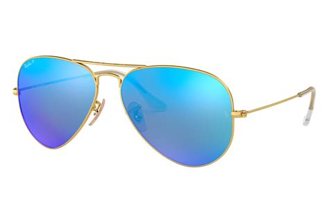 aviator flash lenses sunglasses in gold and blue rb3025 ray ban® us