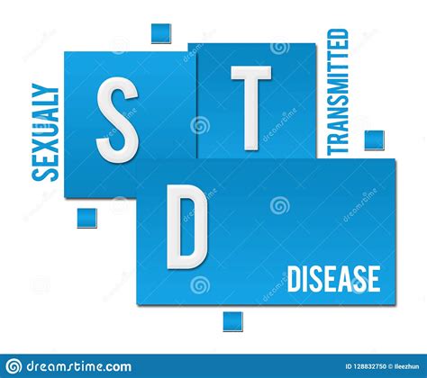 Std Sexually Transmitted Disease Blue Squares Text Stock Illustration
