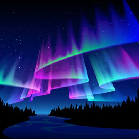 Best Northern Lights Illustrations Royalty Free Vector Graphics And Clip