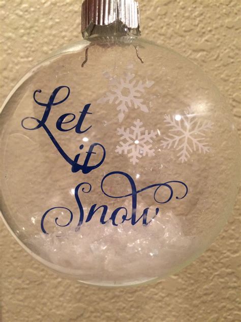 Ornament Made With A Clear Insert With Vinyl Cut Out By My Silhouette