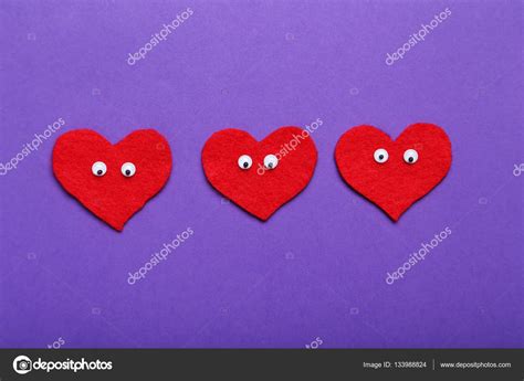 Red Hearts With Googly Eyes — Stock Photo © 5seconds 133988824