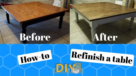How To Refinish A Table Diy Before And After See How To Refinish A