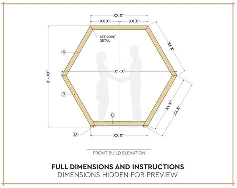 Hexagon Wedding Arbor Diy Plans Pdf Backyard Trellis And Etsy