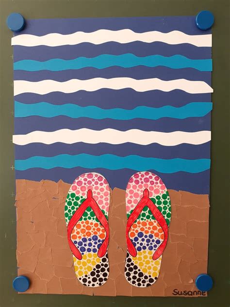 Die malvorlagen eignen sich für kinder vom kindergarten bis zur grundschule. Sandalen am Strand - fraumohrsrasselbandes Webseite! in 2020 | Kunst grundschule, Schulideen, Kunst