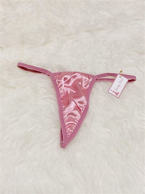 Pink Satin G String • Pink G String • Womens Underwear • Sexy Lingerie
