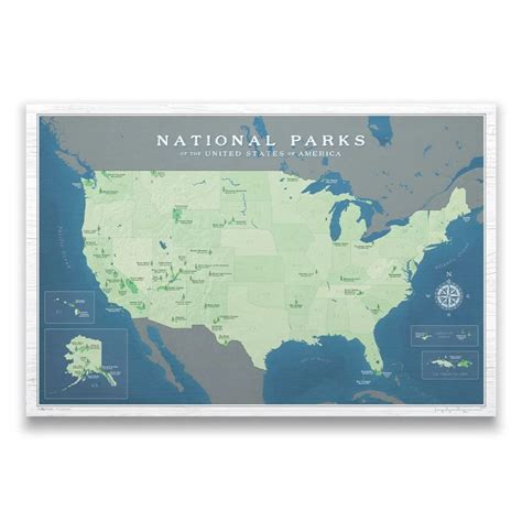 National Parks Push Pin Travel Map Pin Boardposter Travel Map Pins