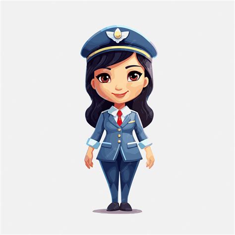 Premium Vector Policewoman Concept Illustration Beautiful Girl