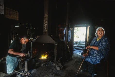 Japanese Blacksmiths Forge On Photos