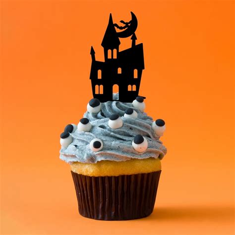 haunted house cupcake topper halloween cupcake decorations