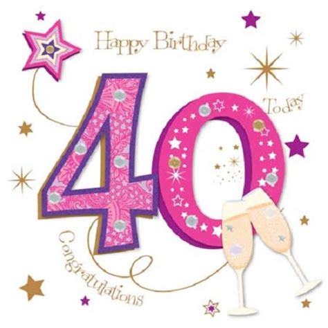 40th Birthday Card Images Card Design Template
