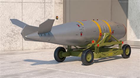 Тактическая ядерная бомба Mark 7 Thor 3d Модель 49 Gltf Obj Ma