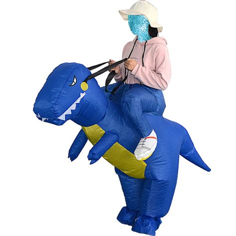 Buy Tniu Cute Adult Inflatable Dinosaur Costume Suit Air Fan Operated Walking Fancy Dress