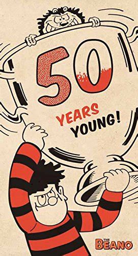 Buy The Beano Dennis The Menace 50th Birthday Card 50 Years Young