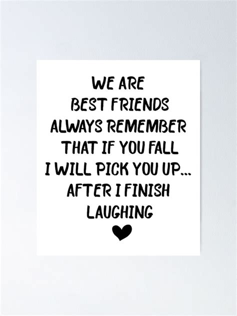 Funny Friendship Quote Best Friends Forever Bff Poster