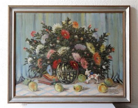 Ölgemälde J K Buchner München Berlin Öl Gemälde Blumen Stillleben Ölbild ~ 1940 Ebay