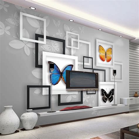 Custom Mural Wallpaper 3d Stereoscopic Geometric Abstract Butterfly