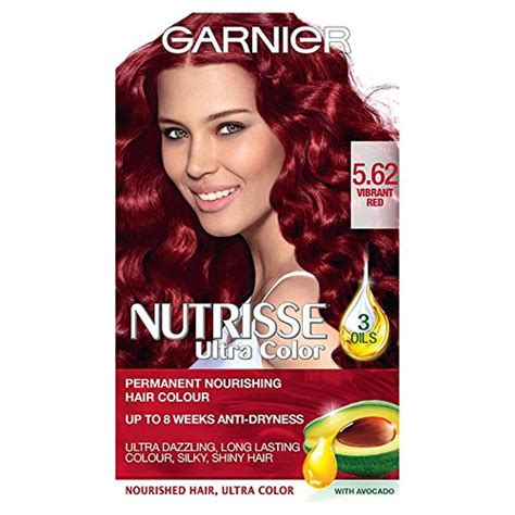 garnier nutrisse ultra color 5 62 vibrant red permanent hair dye approved food