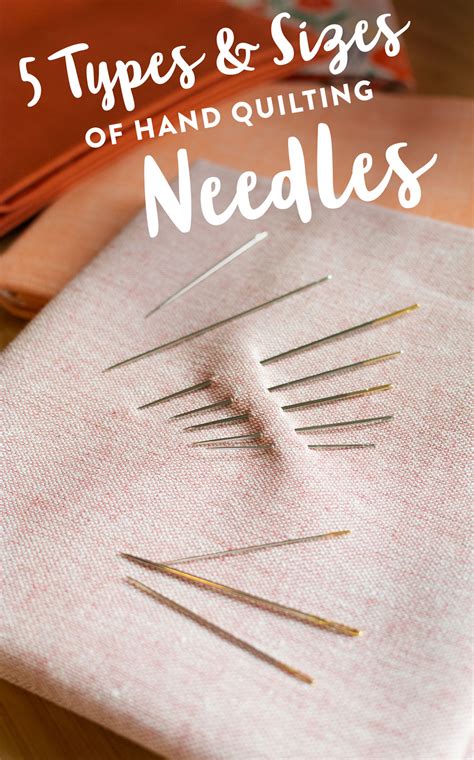 The 5 Types And Sizes Of Hand Quilting Needles Suzy Quilts