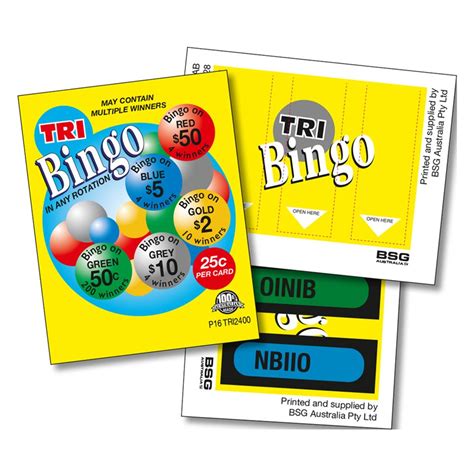 Bingo Supplies Australia Fundraising Supplies Australia Tri Bingo