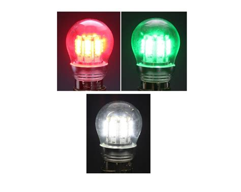 Aviation And Marine 1156 3w Led Light Bulb Ba15s Red And Green 10